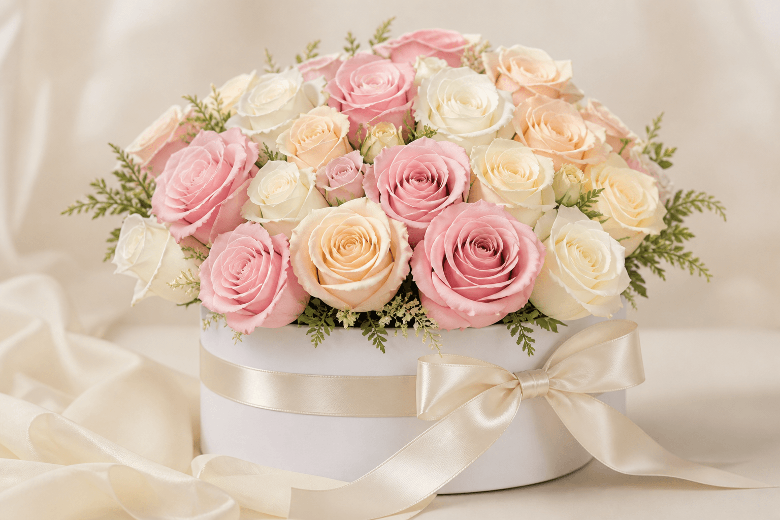 Premium floral box with seasonal blooms